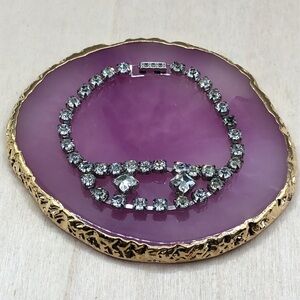 Vintage Joseph Wiesner Bracelet  Rhinestone Sparkling Formal Bridal Evening